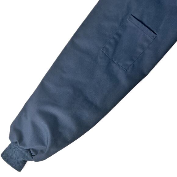 Aramark Quilted Bomber Work Jacket Mens Medium Navy - Picture 6 of 8